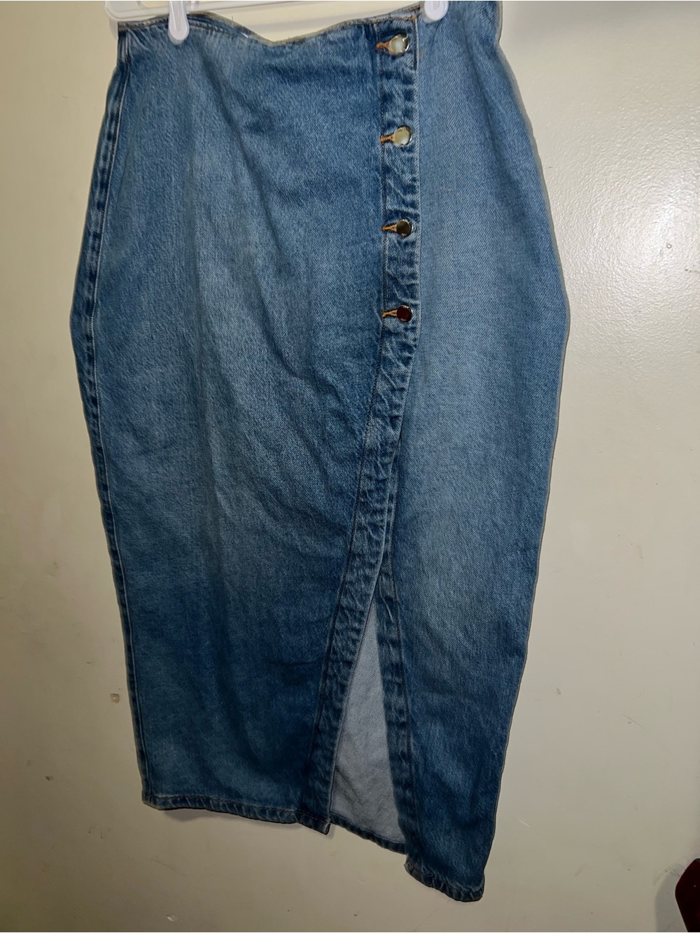 Zara midi denim wrap Skirt